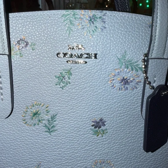 Coach Floral Satchel - Light Gray and Black - Picture 3 of 3